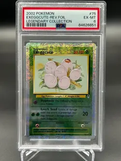 Pokemon 2002 Exeggcute 75/110 Legendary Collection Reverse Holo PSA 6 - Image 1