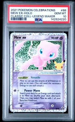 2021 POKEMON CELEBRATIONS CLASSIC COLL #88 MEW EX-HOLO PSA 10 - Image 1