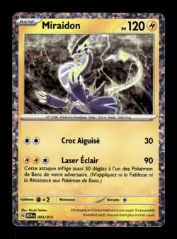 Carte Pokemon Miraidon Reverse Holo 003/015 M24 FR - Image 1
