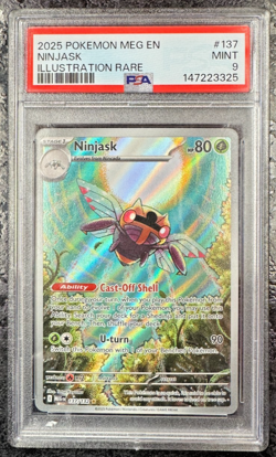 2025 POKEMON MEG EN NINJASK ILLUSTRATION RARE #137 💎 PSA 9 - Image 1