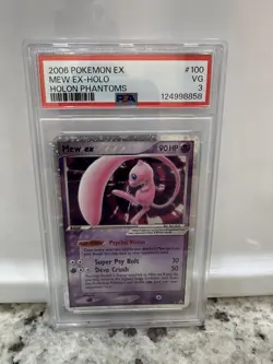 Mew ex 100/110 Pokemon Holon Phantoms Ultra Rare English LP PSA 3 Population 39 - Image 1