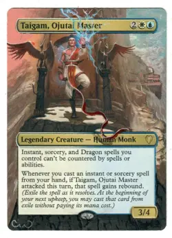Taigam Ojutai Master Altered Full Art MTG Magic Commander Dragon Azorius Monk - Image 1