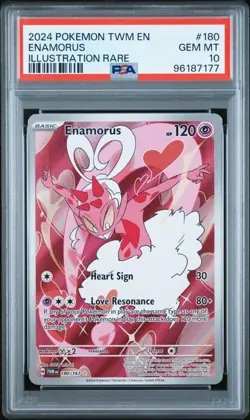 2024 POKEMON TWM EN-TWILIGHT MASQUERADE #180 ENAMORUS ILLUSTRATION RARE PSA 10 - Image 1