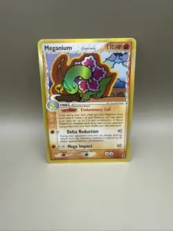 2006 Pokemon MEGANIUM Ex Dragon Frontiers Set GOLD NM HOLO Delta Species Reverse - Image 1