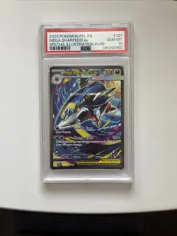 2025 POKEMON PHANTASMAL FLAMES SPECIAL ILLUSTRATION RARE MEGA SHARPEDO EX PSA 10 - Image 1