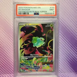 2025 Pokemon Mega Evolution - Bulbasaur Stamped Promo #133/132 PSA 9 - Image 1