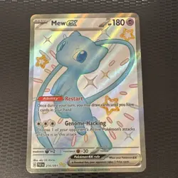 Pokemon Mew EX Scarlet Violet: Paldean Fates 216/091 Holo Shiny Ultra Rare NM - Image 1