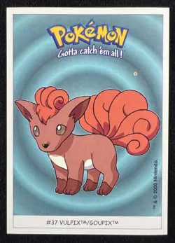 2000 Pokemon Dunkin Boomer Vulpix #37 - NM - Image 1