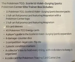 Scarlet & Violet -Surging Sparks Exclusive Pokemon Center ETB FACTORY SEALED - Image 3