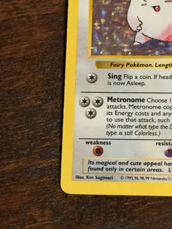 Pokemon Base Set Shadowless Holo Clefairy #5/102, Vintage Wizards Of The Coast - Image 5