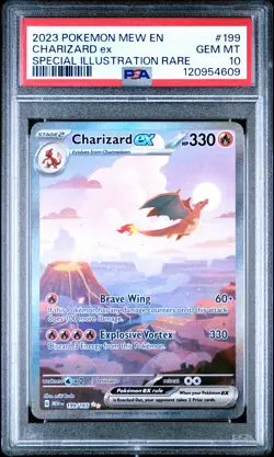 2023 POKEMON MEW EN-151 SPECIAL ILLUSTRATION RARE #199 CHARIZARD EX PSA 10 - Image 1
