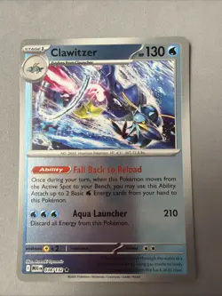 Pokemon TCG * Mega Evolution * 38/132 Clawitzer REVERSE HOLO RARE * FRESH PK - Image 1