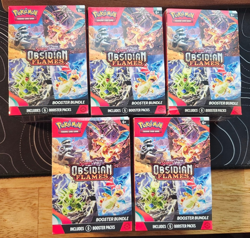 5X Obsidian Flames Booster Bundle 6 Packs Scarlet & Violet Pokemon TCG *NEW* - Image 1