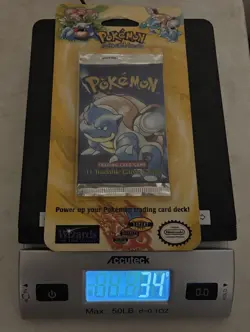 1999 WOTC Pokemon Base Set Blister Pack Sealed Blastoise Art - Heavy 34 Grams - Image 1