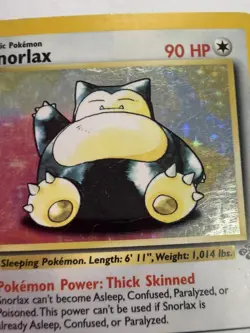 1999 Pokemon Jungle 1st Edition Snorlax Holo Rare 11/64 HP - Image 5