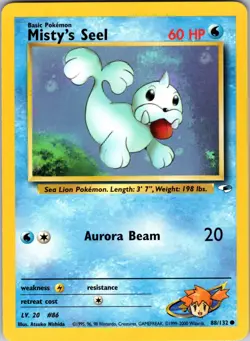 Misty's Seel 088/132 Gym Heroes Pokemon TCG LP - Image 1