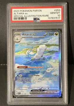 2023 POKEMON PARADOX RIFT #253/182 ALTARIA EX SPECIAL ILLUSTRATION RARE PSA 10 - Image 1