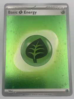 Pokemon TCG Basic Leaf Energy Cosmos Holo SWIRL! Scarlet & Violet: 151 - Image 2
