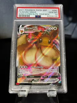 2021 POKEMON SWSH BLACK STAR PROMO #087 FULL ART/EEVEE VMAX PSA 10 - Image 1