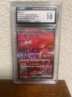 2023 Pokemon JP SV2A-151 Special Art Rare Holo #205 Mew EX CGC GEM MINT 10 - Image 3