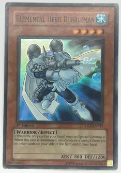 1x Elemental HERO Bubbleman - LIGHTLY PLAYED - SUPER RARE - Yu-Gi-Oh! YSDJ - Image 3