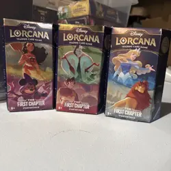 Disney Lorcana The First Chapter Starter Deck Set of 3 Sealed New - Image 1