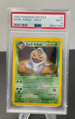 Pokemon 2000 PSA 9 Dark Arbok Holo Team Rocket 2/82 Card - Image 1