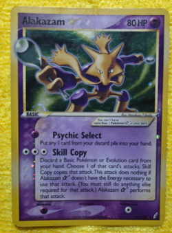Alakazam Gold Star Crystal Guardians Holo Swirl Card 99/100 Ungraded - Image 1