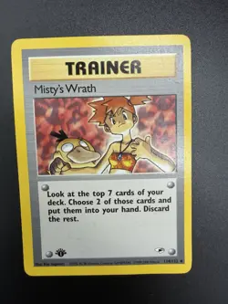 Misty's Wrath First Edition Gym Heroes Regular Card 114/132 - MP Condition - Image 3