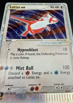 Pokemon Latias ex 93/97 EX Dragon Ultra Rare Holo Card MP / LP - Image 3