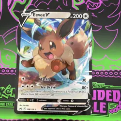 2023 Eevee V 108/159 Crown Zenith Holo RARE Pokemon Card NM - Image 1