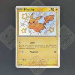 Pokemon Pikachu TCG Holo Shiny Rare Card Paldean Fates PAF 131/091 NM - Image 1