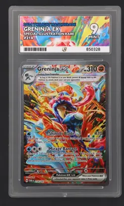 Pokemon TCG Greninja EX Twilight Masquerade Card 214/167 Ace 9 slab not psa - Image 1