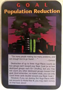 ILLUMINATI New World Order GOAL Population Reduction Card EX - Image 1