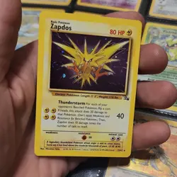 Pokemon Zapdos Fossil Holo Rare Card 15/62 80 HP Basic English 1999 WOTC - Image 1