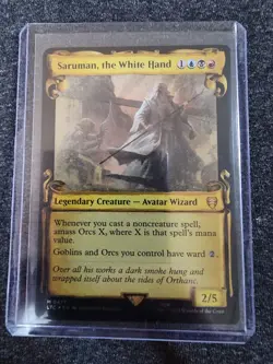 MTG Saruman, the White Hand Foil Showcase Scrolls #477 Near Mint Condition - Image 1