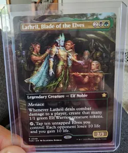 Lathril, Blade of the Elves (Borderless) Foundations MTG Regular Near Mint - Image 1