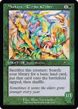 NM MTG FOIL SAKURA TRIBE ELDER SECRET LAIR BRAIN DEAD NEW EARTH MENTALITY - Image 1