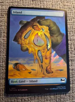 ISLAND ~ NM ~ MTG - 0311 TMT Ninja Turtles TMNT - Surge FOIL FULL ART - Image 1