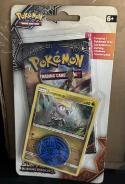 Pokemon Sun & Moon Burning Shadows Checklane Blister Pack (Jangmo-o) Sealed - Image 1
