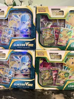 2x Pokemon TCG Glaceon / 2x Leafeon VSTAR Special Collection - Sealed - Image 3