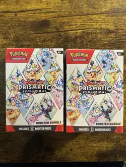 Pokemon Scarlet & Violet Prismatic Evolutions Booster Bundle 6 Packs -X2 - Image 1