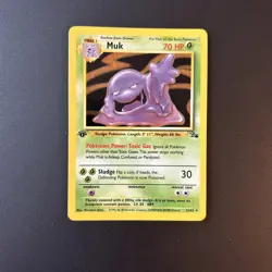 Pokemon Muk 13/62 Fossil Holo 1st edition - Image 1