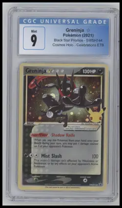 2021 Pokemon Celebrations Greninja Gold Star Promo CGC 9 Mint - Image 1