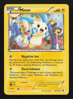 Pokemon TCG Minun Legendary Treasures 48/113 Regular Uncommon LP - Image 1