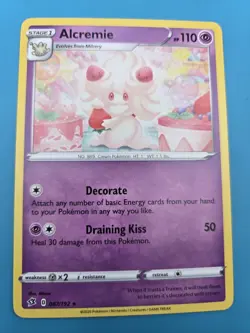 Pokemon TCG Alcremie Rebel Clash 087/192 Regular Rare NM - Image 1