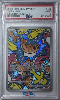 2024 Pokemon TCG Twilight Masquerade Tatsugiri 186/167 Illustration Rare PSA 9 - Image 1