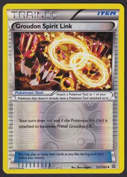 Pokemon Groudon Spirit Link 131/160 Reverse Holo Primal Clash - Image 1