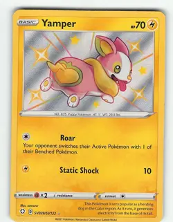YAMPER SV039/SV122 RARE SHINY SHINING FATES SHINY VAULT POKEMON LP - Image 2