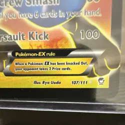 Pokemon Lucario EX Full Art Ultra Rare Holo XY Furious Fists 107/111 180 HP - Image 3